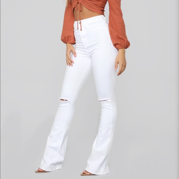 White Flare Jeans - Picture 4 of 8